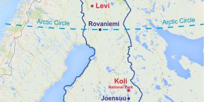 Фінляндыя Леві карта