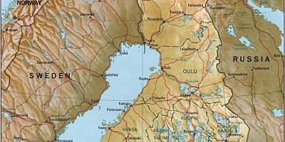 Тапаграфічная карта Фінляндыі