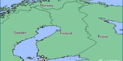 Карта Фінляндыя Турку