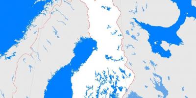 Карта Фінляндыі контур