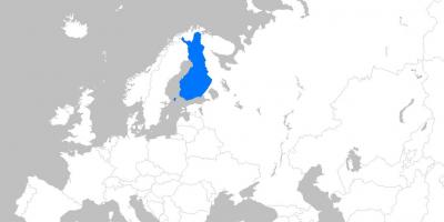 Фінляндыя на карце Еўропы