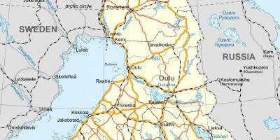 Карта Фінляндыі палітычныя